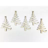 Natúr fa - Ívelt csíkos fenyő 5db/csomag – koszorúhoz, asztaldíszhez