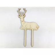 Natúr fa - Beszúrós szarvas 18,5cm – koszorúhoz, asztaldíszhez