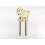 Natúr fa - Beszúrós duci bárány 8cm – húsvéti dekorációhoz