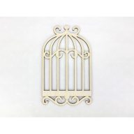 Natúr fa - Díszes kalitka 20cm – esküvői dekorációhoz