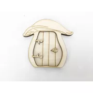 Natúr fa - Tündérajtó gomba kicsi – kerti és otthoni dekorációhoz