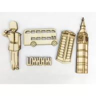 Natúr fa - London csomag 5db/csomag – festéshez, dekorációhoz