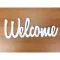 Fa - "Welcome" felirat fehér 35cm – festéshez, dekorációhoz
