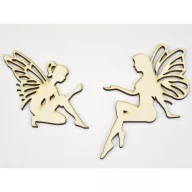 Natúr fa - Áttört szárnyú tündér szett 2db/csomag – festéshez, dekorációhoz