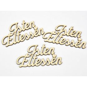   Natúr fa - "Isten Éltessen" felirat 9,5cm 3db/csomag
