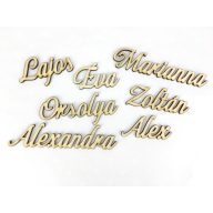 Natúr fa - Egyedi felirat kívánság szerint 3cm magas /betű – festéshez, dekorációhoz