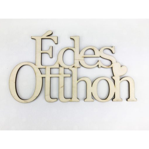 Natúr fa - "Édes Otthon" felirat koszorúra 11,5x20cm