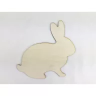 Natúr fa - Nyúl ülő lyuk nélkül 15cm – húsvéti dekorációhoz