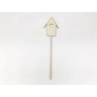 Natúr fa - Beszúrós madárházikó 7x29cm – húsvéti dekorációhoz