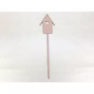 Fa - Beszúrós madárházikó antikrózsa 7x29cm – festéshez, dekorációhoz