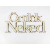 Natúr fa - "Örülök Neked" felirat koszorúra 10x20cm – festéshez, dekorációhoz