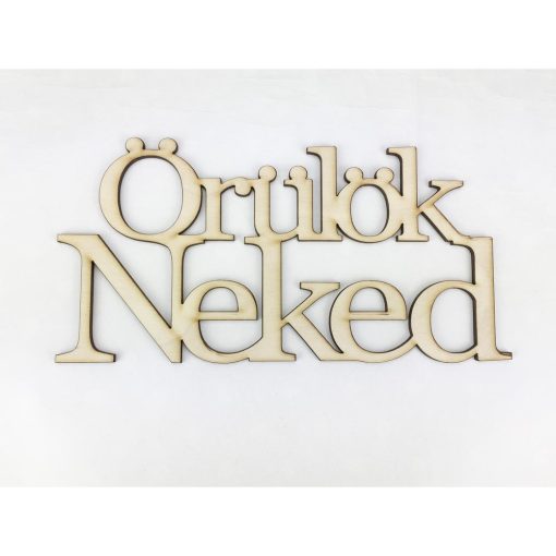 Natúr fa - "Örülök Neked" felirat koszorúra 10x20cm