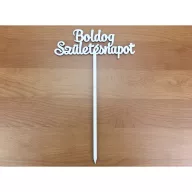 Fa - Beszúrós  "Boldog születésnapot" felirat fehér 15cm – festéshez, dekorációhoz