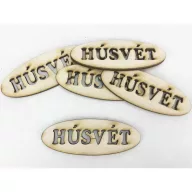 Natúr fa - "Húsvét" ovál tábla 3x8cm 5db/csomag – húsvéti dekorációhoz