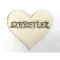 Natúr fa - "Szeretlek" szív 7x8cm – festéshez, dekorációhoz