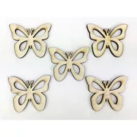 Natúr fa - Áttört szárnyú lepke 4cm 5db/csomag – nyári dekorációhoz