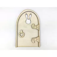 Natúr fa - Nyuszi ajtó "Füles" 9x14cm – húsvéti dekorációhoz