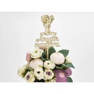 Natúr fa - Beszúrós felirat "Anyák napjára" kisfiús – anyák napi dekorációhoz