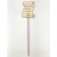 Natúr fa - Beszúrós pergament "Kezdjetek el..." – ballagási ajándékokhoz