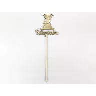 Natúr fa - Beszúrós felirat "Ballagásodra" könyves bagoly – ballagási ajándékokhoz