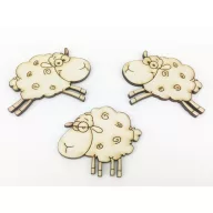 Natúr fa - Ugráló bárányok 3db/csomag – húsvéti dekorációhoz