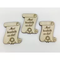 Natúr fa - "Most kezdődik az élet!" pergament 3db/csomag – ballagási ajándékokhoz