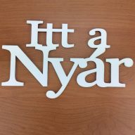 Fa - "Itt a Nyár" felirat koszorúra fehér 8x14cm – festéshez, dekorációhoz