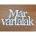 Fa - "Már vártalak" felirat koszorúra 7x14cm fehér