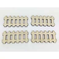 Natúr fa - Kicsi kerítés szett 4x8cm 4db/csomag – festéshez, dekorációhoz