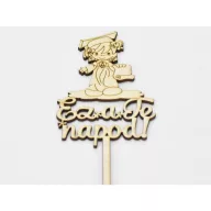 Natúr fa - Beszúrós "Ez a Te napod" kislány 32cm – ballagási ajándékokhoz