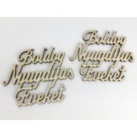 Natúr fa - "Boldog Nyugdíjas Éveket" felirat 2db/csomag – festéshez, dekorációhoz