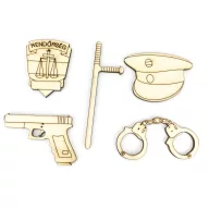 Natúr fa - Rendőr csomag 10cm 5db/csomag – festéshez, dekorációhoz