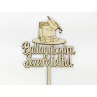 Natúr fa - Beszúrós "Ballagásodra Szeretettel" felirat 33cm – ballagási ajándékokhoz