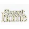 Natúr fa - "Sweet Home" felirat koszorúra 7x14cm – festéshez, dekorációhoz