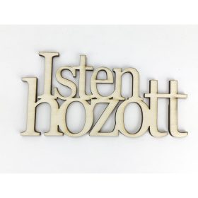   Natúr fa - "Isten hozott" felirat koszorúra 7x14cm