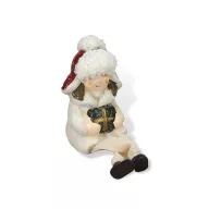 Lógólábú gyermek ajándékkal – karácsonyi dekorációhoz