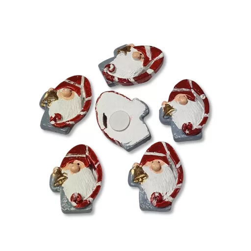 Kerámia öntapadós manó 6db/csomag – karácsonyi dekorációhoz