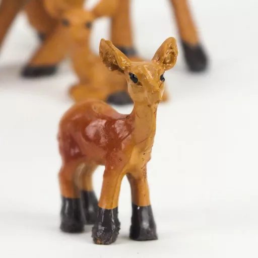 Kerámia barna szarvas család – koszorúhoz, asztaldíszhez