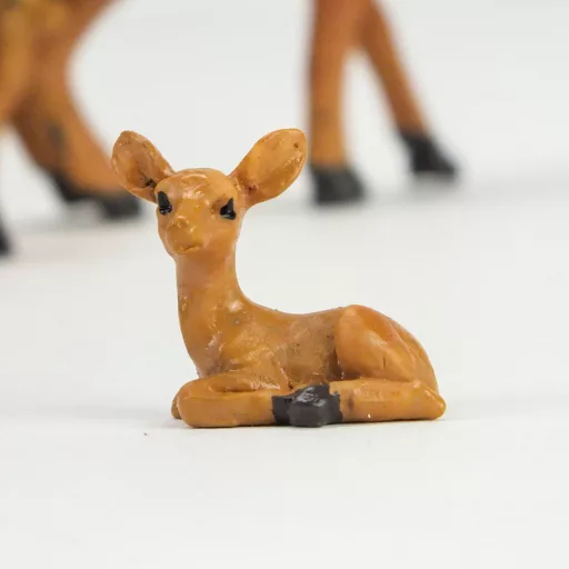 Kerámia barna szarvas család – koszorúhoz, asztaldíszhez