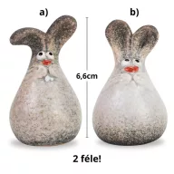 Pufi nyuszi kerámia 2 féle – karácsonyi dekorációhoz