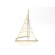 Natúr fa - Balatoni vitorlás 24,5cm – nyári dekorációhoz