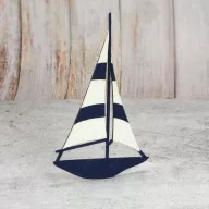 Balatoni vitorlás színes 24,5cm – nyári dekorációhoz