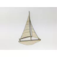 Natúr fa - Balatoni vitorlás 15cm – nyári dekorációhoz