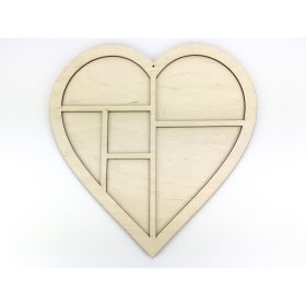 Natúr fa - Szív fotókeret 35cm