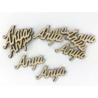 Natúr fa - "Anya" felirat 10db/csomag – anyák napi dekorációhoz