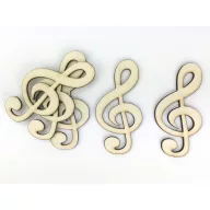 Natúr fa - Violinkulcs 5db/csomag – festéshez, dekorációhoz