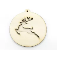 Natúr fa - Karidísz dupla rénszarvas 8,5cm – koszorúhoz, asztaldíszhez