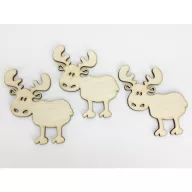 Natúr fa - Dámszarvas 10cm 3db/csomag – koszorúhoz, asztaldíszhez