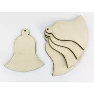 Natúr fa - Ünnepi harang 10cm 5db/csomag – karácsonyi dekorációhoz