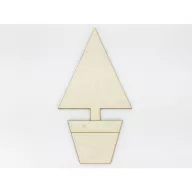 Natúr fa - Cserepes fenyő 24cm – koszorúhoz, asztaldíszhez